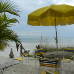 The beach at the Sun Burst Inn near St. Petersburg, Florida